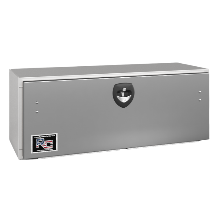 RC Industries Underbody Box M-Series 36x18x18 .125 Smooth Aluminum With Drop-Down Stainless Steel Door No Cross Break Gloss White Model MX361818.KDNB