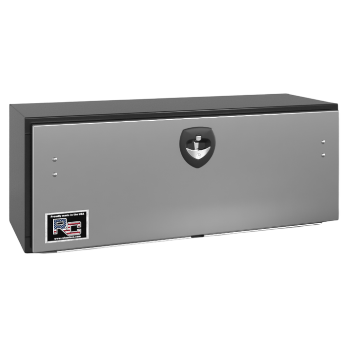 RC Industries Underbody Box M-Series 36x18x18 .125 Smooth Aluminum With Drop-Down Stainless Steel Door No Cross Break Textured Black Model MX361818.KBNB