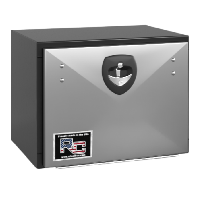 RC Industries Underbody Box M-Series 24x18x18 .125 Smooth Aluminum With Drop Down Stainless Steel Door Gloss Black Model MX241818.KG