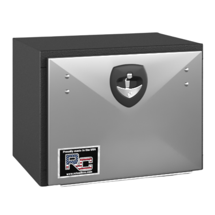 RC Industries Underbody Box M-Series 30x18x18 .125 Smooth Aluminum With Drop Down Stainless Steel Door Textured Black Model MX301818.KB