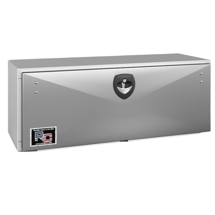 RC Industries Underbody Box M-Series 48x18x18 .125 Smooth Aluminum With Drop Down Stainless Steel Door Gloss White Model MX481818.KD