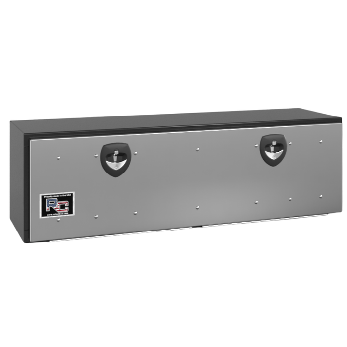 RC Industries Underbody Box M-Series 72x18x18 .125 Smooth Aluminum With Drop Down Stainless Steel Door Gloss Black Model MX721818.KG
