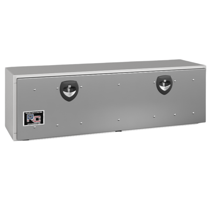 RC Industries Underbody Box M-Series 96x18x18 .125 Smooth Aluminum With Drop Down Stainless Steel Door Gloss White Model MX961818.KD