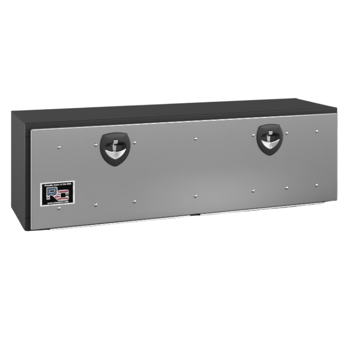 RC Industries Underbody Box M-Series 96x18x18 .125 Smooth Aluminum With Drop Down Stainless Steel Door Textured Black Model MX961818.KB