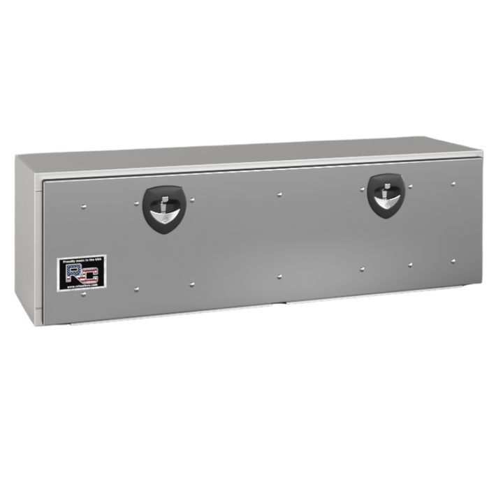 RC Industries Underbody Box M-Series 84x16x13 14 GA Steel With Drop-Down Stainless Steel Door No Cross Break Gloss White Model MM841613.KDNB