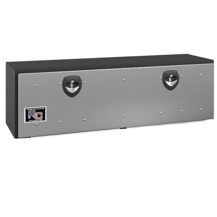 RC Industries Underbody Box M-Series 84x16x13 14 GA Steel With Drop-Down Stainless Steel Door No Cross Break Textured Black Model MM841613.KNB