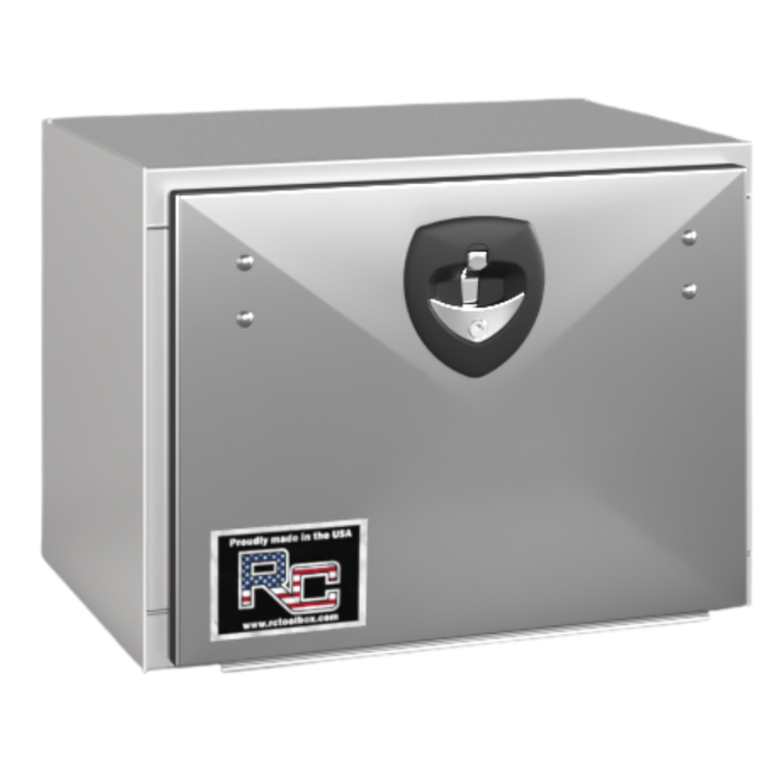 RC Industries Underbody Box M-Series 24x18x18 Steel With Drop Down Stainless Steel Door No Cross Break Gloss White Model MM241818.KDNB