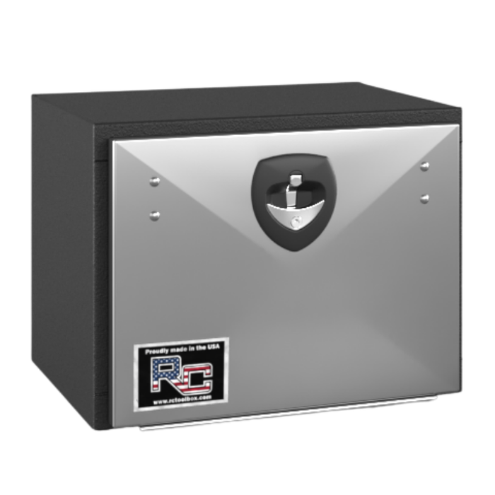 RC Industries Underbody Box M-Series 30x18x18 Steel With Drop Down Stainless Steel Door No Cross Break Textured Black Model MM301818.KNB