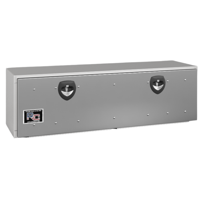 RC Industries Underbody Box M-Series 96x18x18 Steel With Drop Down Stainless Steel Door No Cross Break Gloss White Model MM961818.KDNB
