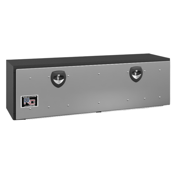 RC Industries Underbody Box M-Series 96x18x18 Steel With Drop Down Stainless Steel Door No Cross Break Textured Black Model MM961818.KNB