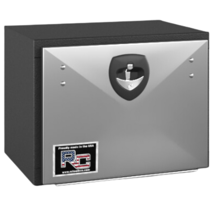 RC Industries Underbody Tool Box M-Series Black Steel Box With Stainless Steel Door