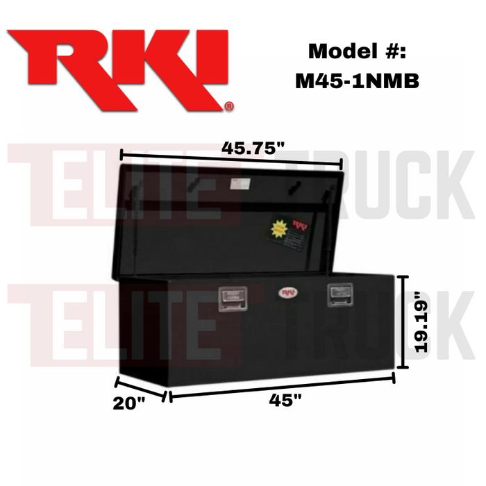 RKI Chest Truck Tool Box M-Series Black Steel Model M45-1NMB