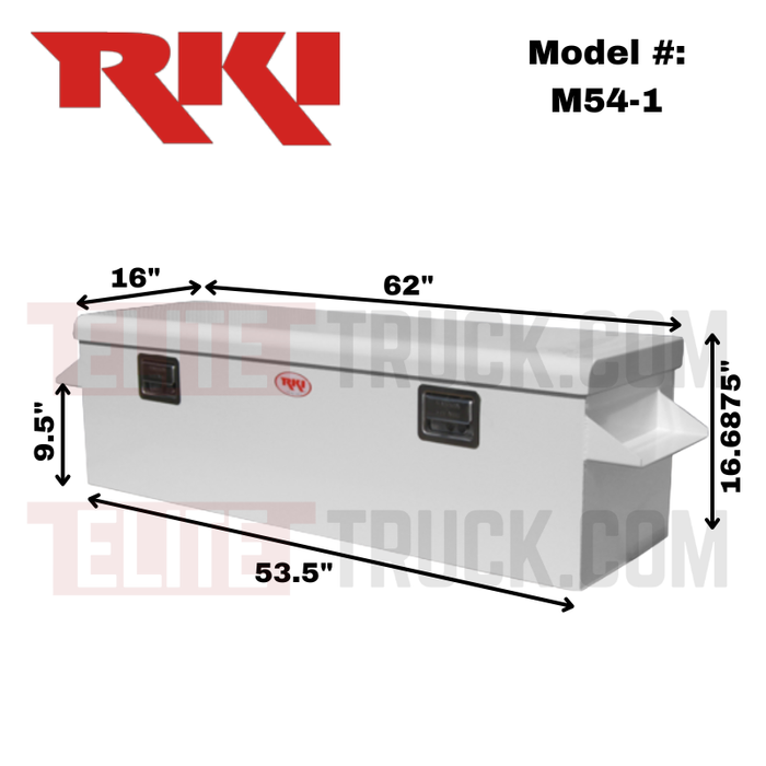 RKI M-Series Single Lid Standard Chest Style Crossbox  62"L x 16"W x 16 11/16"H Model M54-1