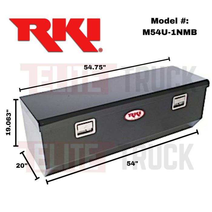 RKI Chest Truck Tool Box M-Series Black Steel Model M54U-1NMB