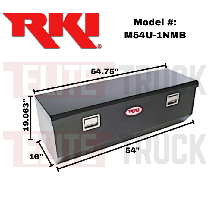 RKI Chest Truck Tool Box M-Series Black Steel Model M54U-1NMB