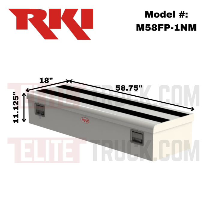 RKI M-Series Single Lid 58 3/4 Inch L x 18 Inch W x 11 1/8 Inch H Model M58FP-1NM