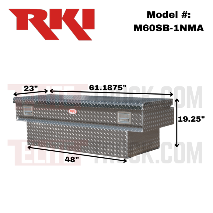 RKI M-Series Single Lid Notched/T-Shaped Chest Box 61 3/16"L x 23"W x 19 1/4"H Model M60SB-1NMA