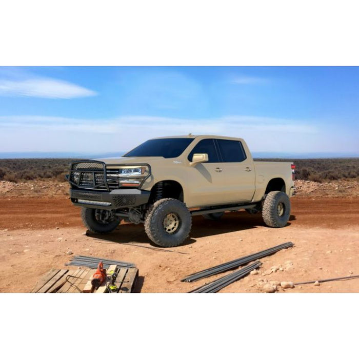 Ranch Hand Midnight Series Front Bumper W/ Grille Guard Fits Select 19-22 Chevrolet Silverado 1500 Model MFC19HBM1