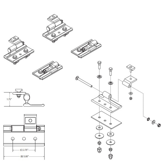 Prime Design ErgoRack Gutterless Mounting System Model MPK-0007
