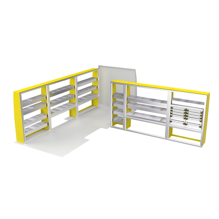 CTech VanPro Commercial Shelving Van Package Mercedes Sprinter 170" EXT Wheelbase Model MS-170EXT-PRO-1