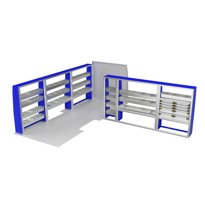 CTech VanPro Commercial Shelving Van Package Mercedes Sprinter 170" EXT Wheelbase Model MS-170EXT-PRO-1