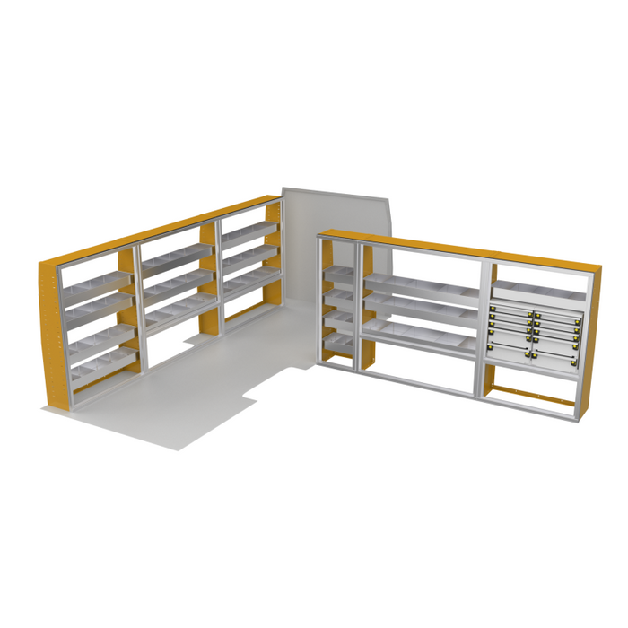 CTech VanPro Commercial Shelving Van Package Mercedes Sprinter 170" EXT Wheelbase Model MS-170EXT-PRO-1