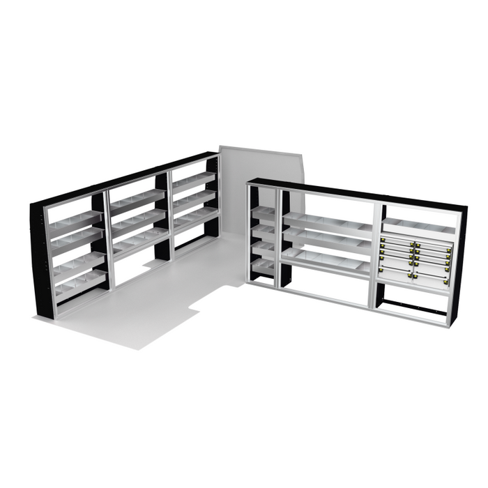 CTech VanPro Commercial Shelving Van Package Mercedes Sprinter 170" EXT Wheelbase Model MS-170EXT-PRO-1