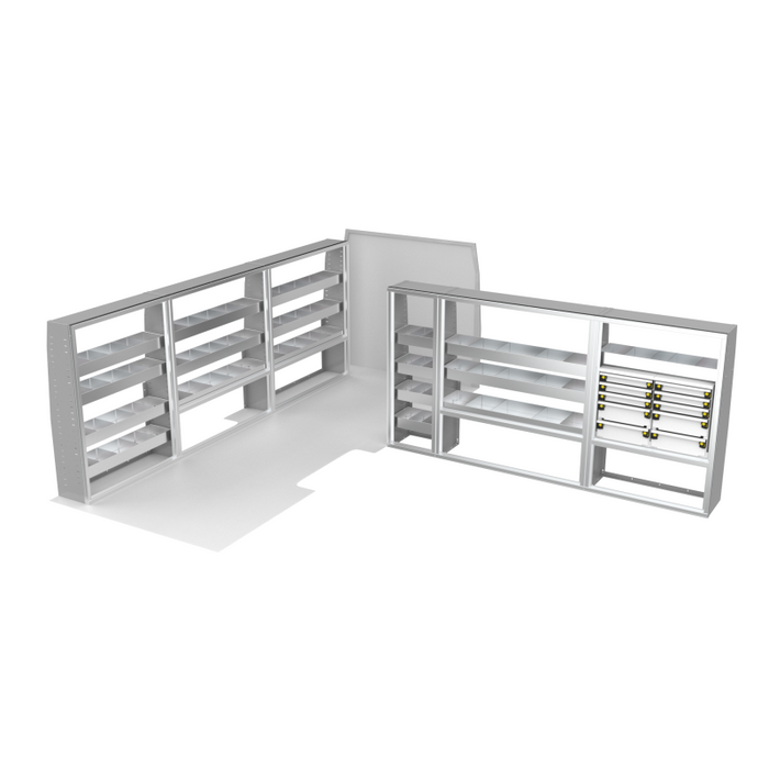 CTech VanPro Commercial Shelving Van Package Mercedes Sprinter 170" EXT Wheelbase Model MS-170EXT-PRO-1