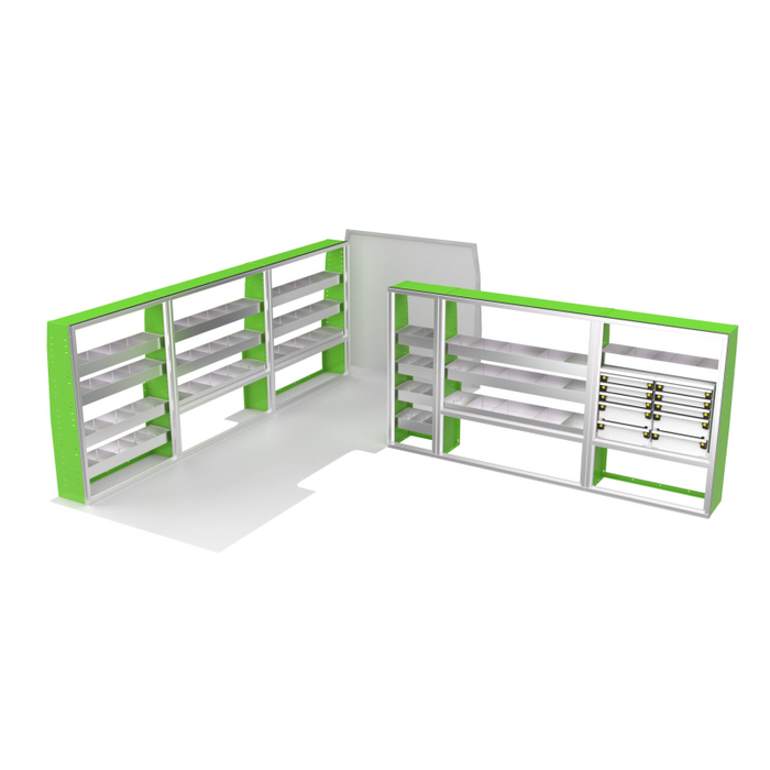 CTech VanPro Commercial Shelving Van Package Mercedes Sprinter 170" EXT Wheelbase Model MS-170EXT-PRO-1