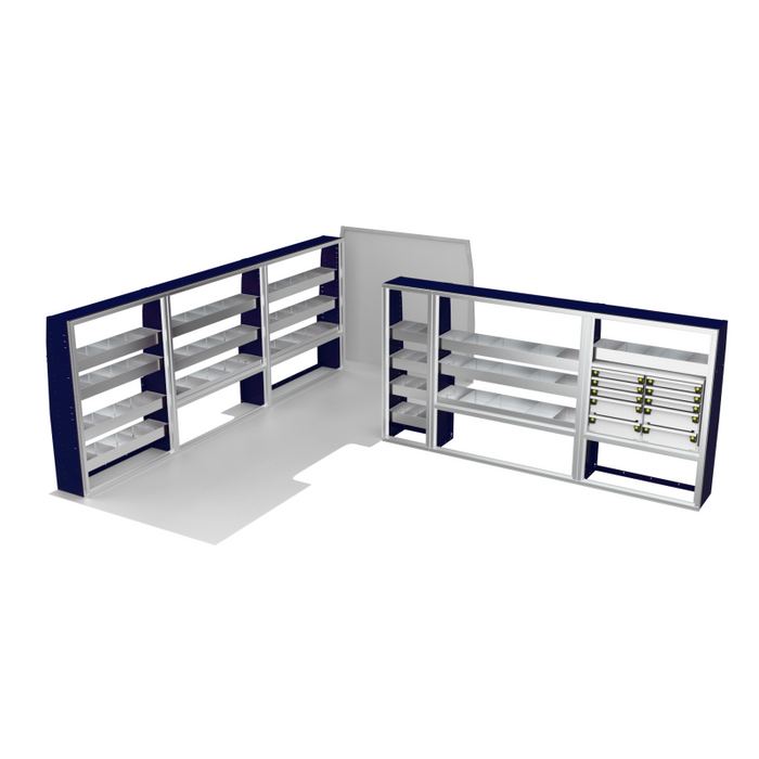 CTech VanPro Commercial Shelving Van Package Mercedes Sprinter 170" EXT Wheelbase Model MS-170EXT-PRO-1
