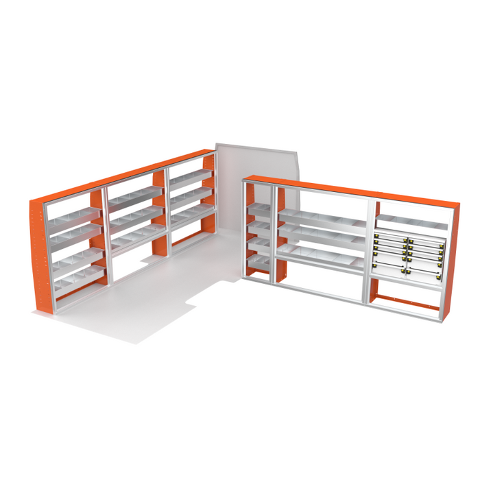 CTech VanPro Commercial Shelving Van Package Mercedes Sprinter 170" EXT Wheelbase Model MS-170EXT-PRO-1