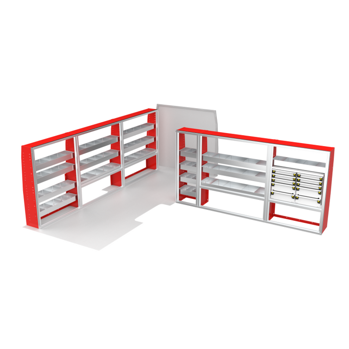 CTech VanPro Commercial Shelving Van Package Mercedes Sprinter 170" EXT Wheelbase Model MS-170EXT-PRO-1