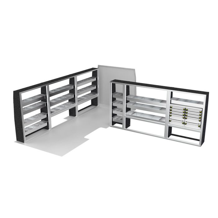 CTech VanPro Commercial Shelving Van Package Mercedes Sprinter 170" EXT Wheelbase Model MS-170EXT-PRO-1