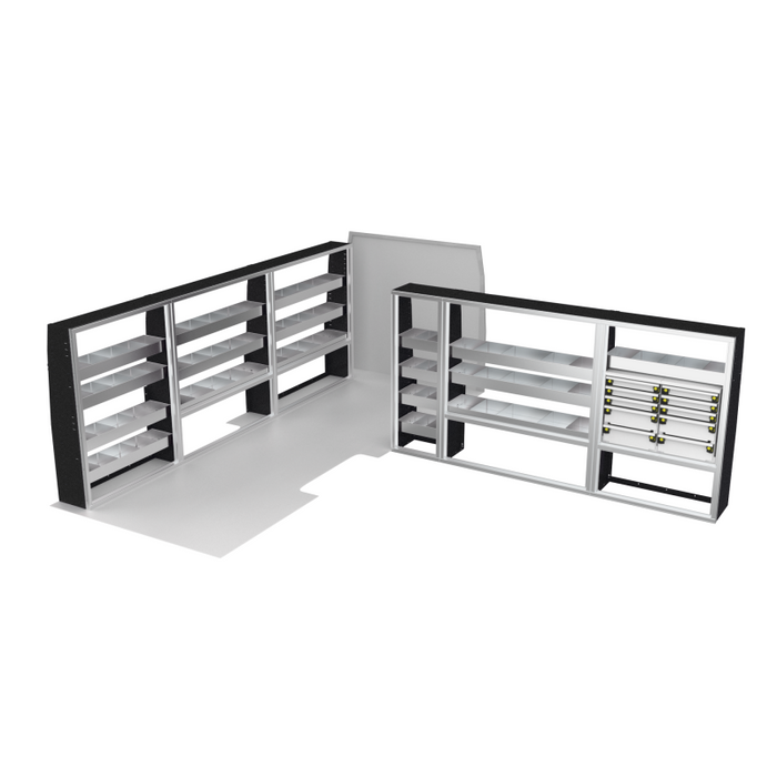 CTech VanPro Commercial Shelving Van Package Mercedes Sprinter 170" EXT Wheelbase Model MS-170EXT-PRO-1