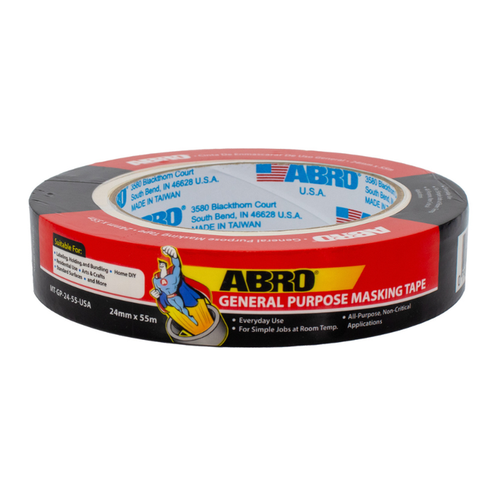 ABRO Masking Tape General Purpose 15/16 In X 60 yds NATURAL QTY of 36 Model MT-GP-24-55-USA