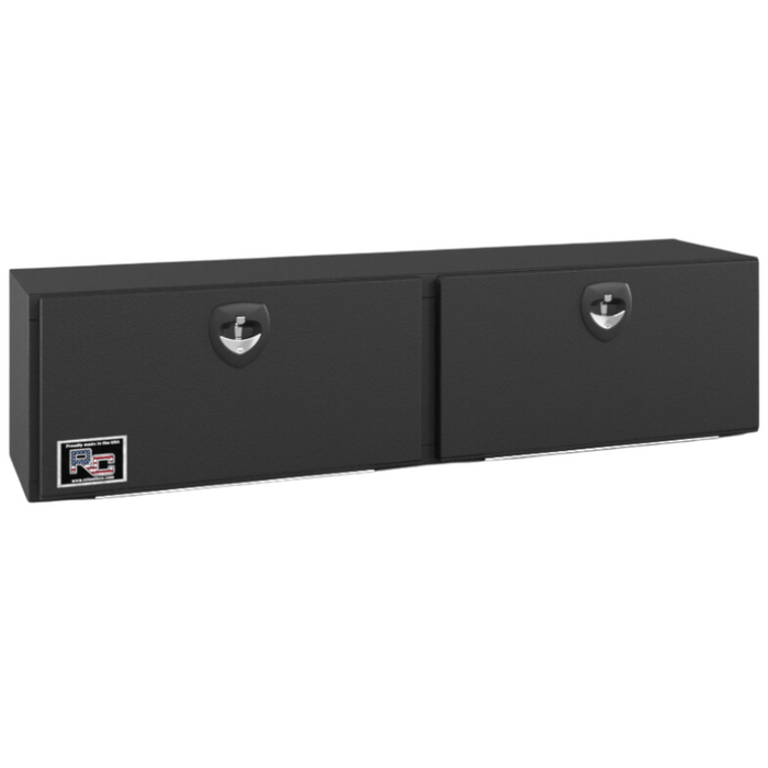 RC Industries Top Mount Tool Box M-Series 96x24x16 .125 Smooth Aluminum Textured Matte Black Model MX962416.XB