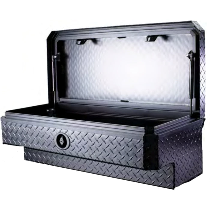 Merritt Side Mount Truck Box 18x16x36 Satin Black Diamond Plate Model 710521-114