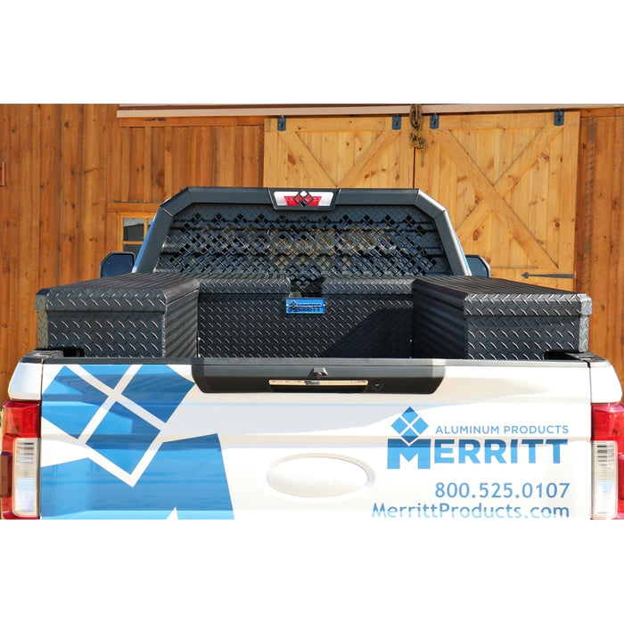 Merritt Side Mount Truck Box 18x16x36 Satin Black Diamond Plate Model 710521-114