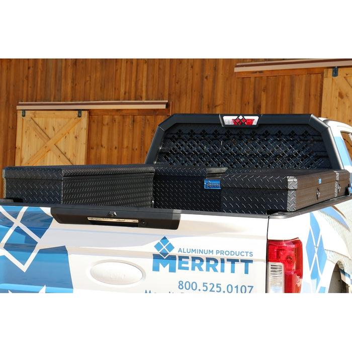 Merritt Side Mount Truck Box 18x16x36 Satin Black Diamond Plate Model 710521-114