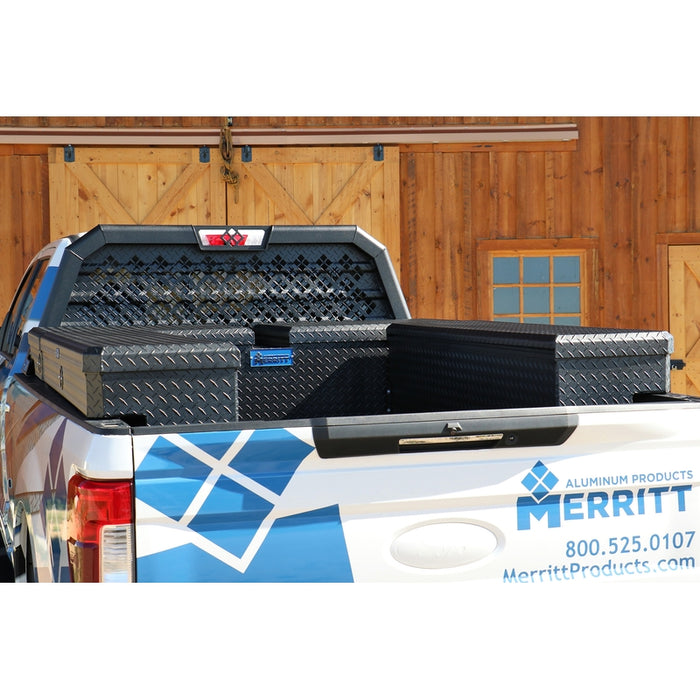 Merritt Side Mount Truck Box 18x16x36 Satin Black Diamond Plate Model 710521-114