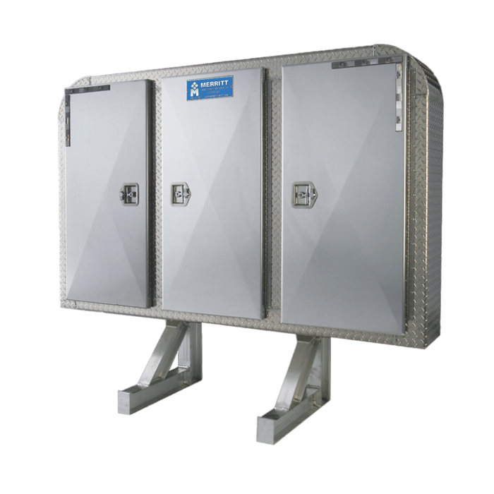 Merritt Enclosed Cab Rack 68X86, 3 Door Enclosures Bright Doors Model 319M-0120
