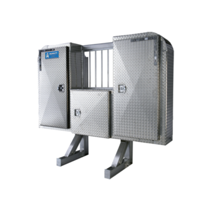 Merritt Enclosed Cab Rack 68X80, 3 Door Enclosures and Jail Bar Model 320367M-0020