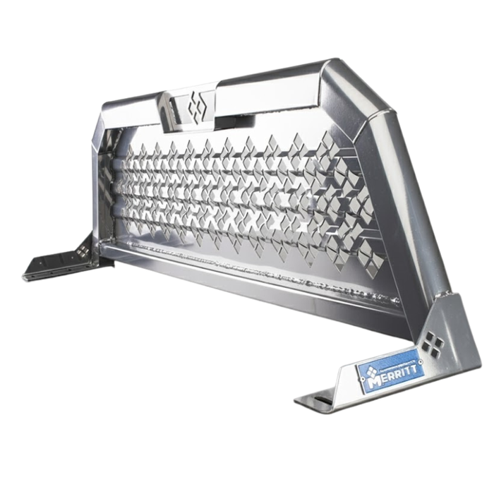 Merritt Headache Rack, Cab High Punched Panel, 21" x 70", Gloss Aluminum Model 720231-232