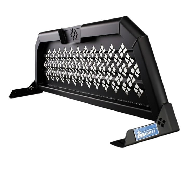 Merritt Headache Rack, Cab High Punched Panel, 20" x 70", Satin Black Model 720230-234