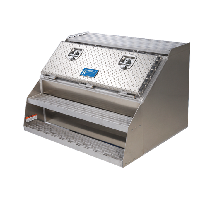 Merritt Saddle Box Top-Opening, 22 (H) × 21 (D) × 18 (L) In Diamond Plate Finish Model 6461