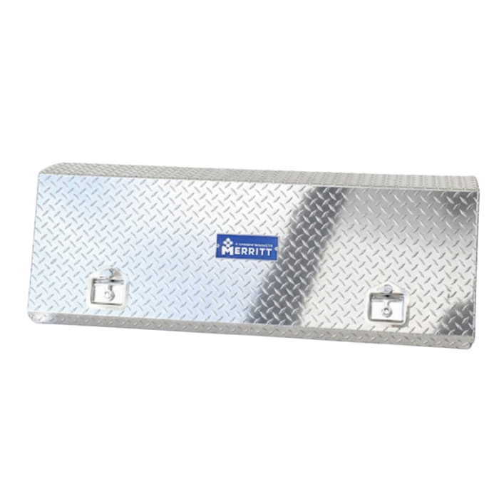 Merritt Top Mount High Side Box, Diamond Plate Door 16″ x 12″ x 90″, Gloss Aluminum Model 710129-122