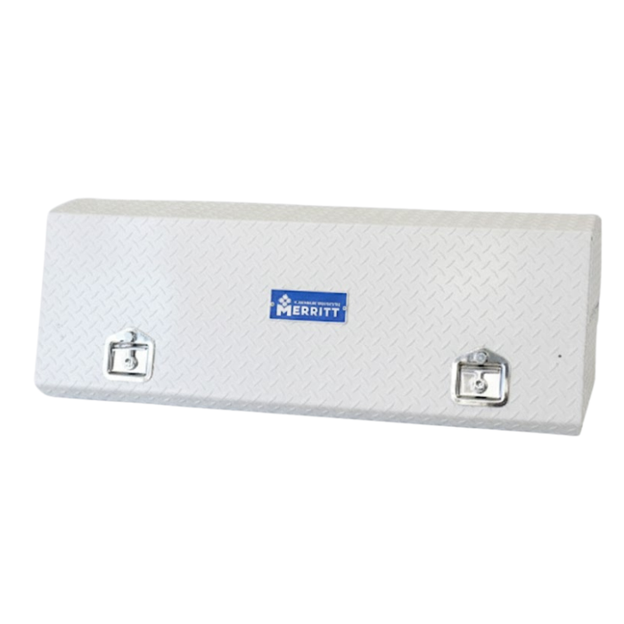 Merritt Top Mount High Side Box, Diamond Plate Door 16″ x 12″ x 90″, White Model 710129-125