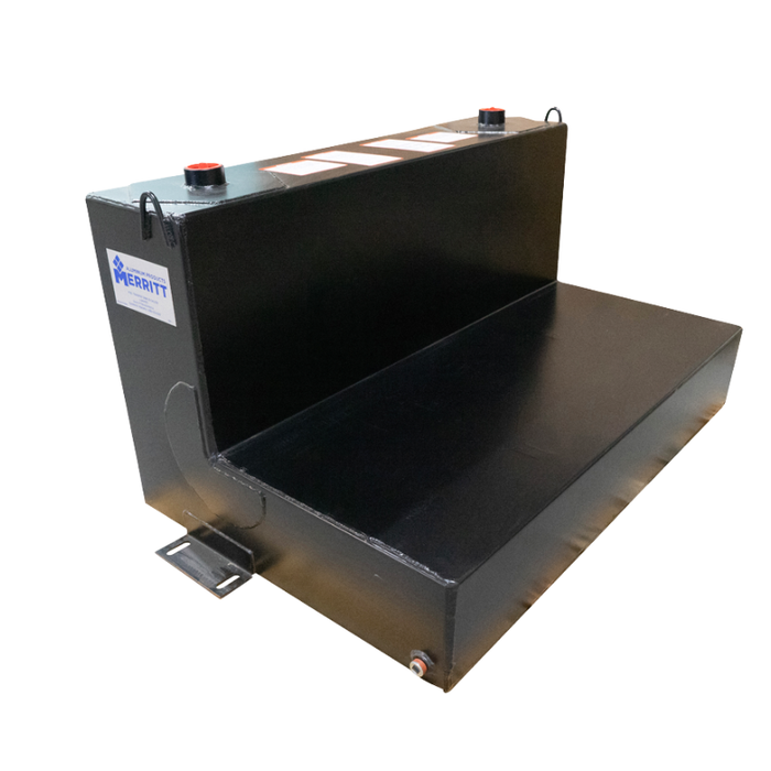Merritt 90 Gallon L-Shape Transfer Tank, 26″H x 32″D x 48″L, Satin Black Model 750120-004