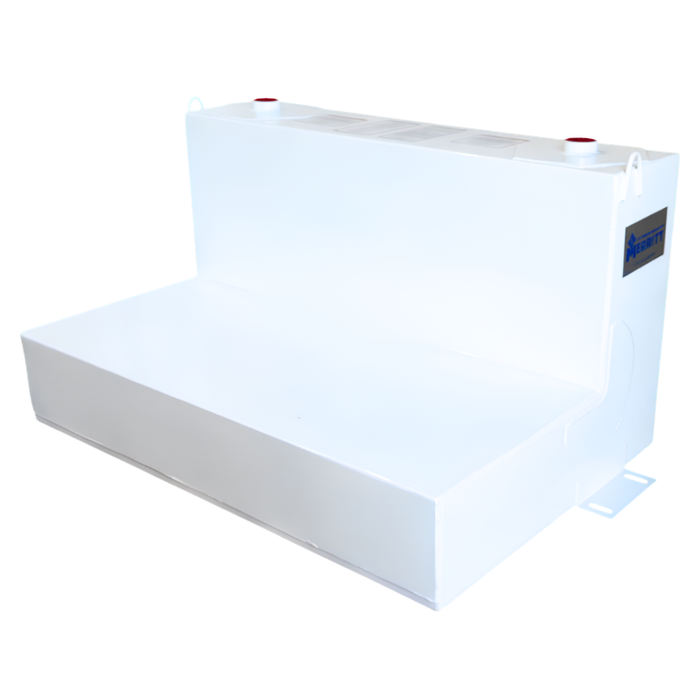 Merritt 90 Gallon L-Shape Transfer Tank, 26″H x 32″D x 48″L, White Model 750120-005