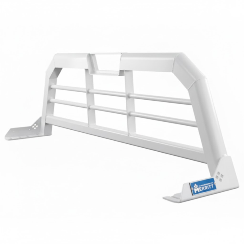 Merritt White Aluminum Headache Rack Horizontal Bar Cab High Select Ch ...